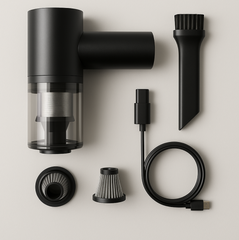 2 in 1 Wireless Vacuum Cleaner â€“ 120W Handheld USB Rechargeable for Home & Car (1 Pc)