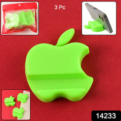 Apple-Shaped Plastic Mobile Phone Holder (3 Pc & mix color)