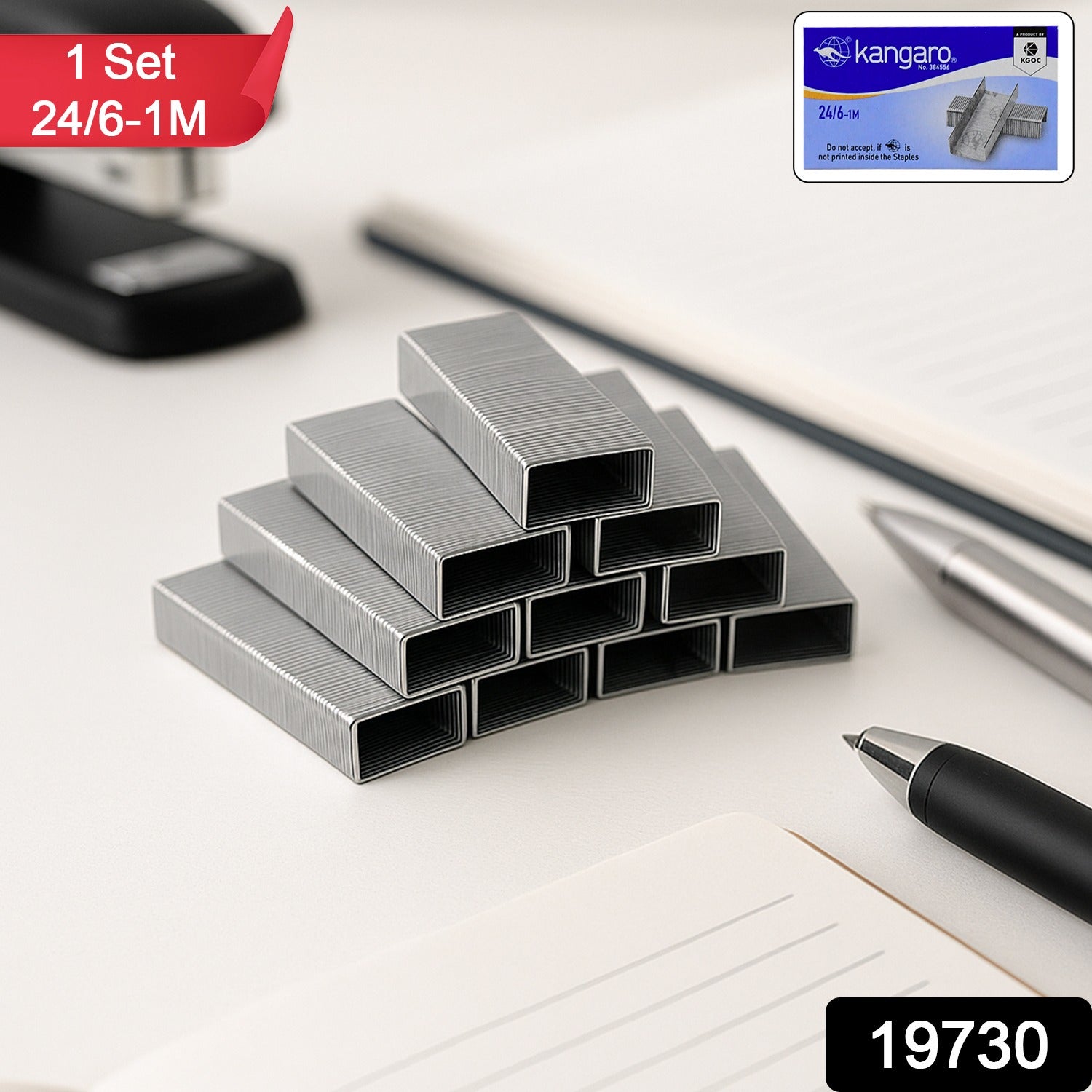 Kangaro 24/6-1M High-Quality Staples â€“ Durable Steel Pins