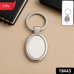  Oval Shape Metal Key Ring Holder
