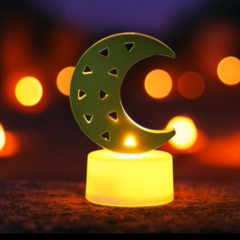 Decorative Moon Shaped Flameless LED Candles (4 Pc)