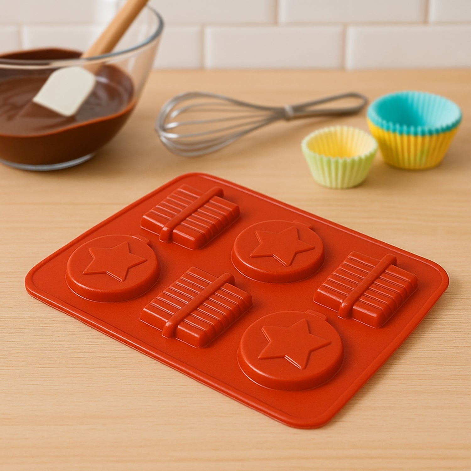 ðŸŽ 6 Cavity Silicone Mold Tray: Perfect for Chocolates, Cakes & More!