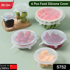 Silicone Stretch Lids, Microwave & Freezer Safe Food Covers (6 Pcs Set /95 Gm )