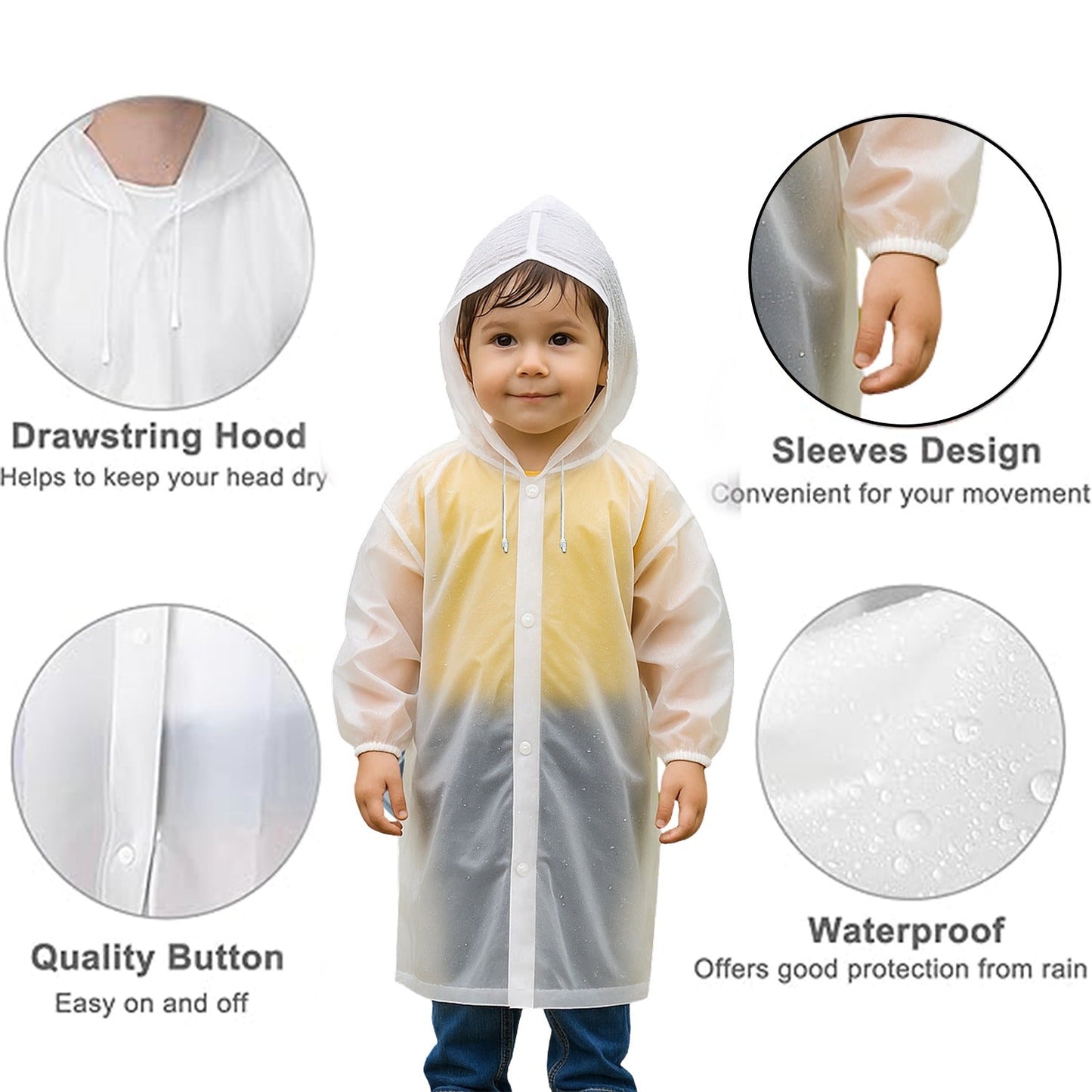 Eva Portable Rain Coat, Waterproof Raincoat (1pc)