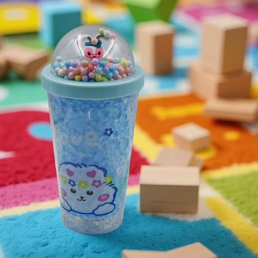 LED Light Unicorn Sipper Water Bottle Mason Jar Tumbler with Straw for Kids Glitter Sipper with Toy Drinking Cups for Boys and Girls School/Tuition/Gym/ Picnic, Kids and Adults, Birthday Return Gifts