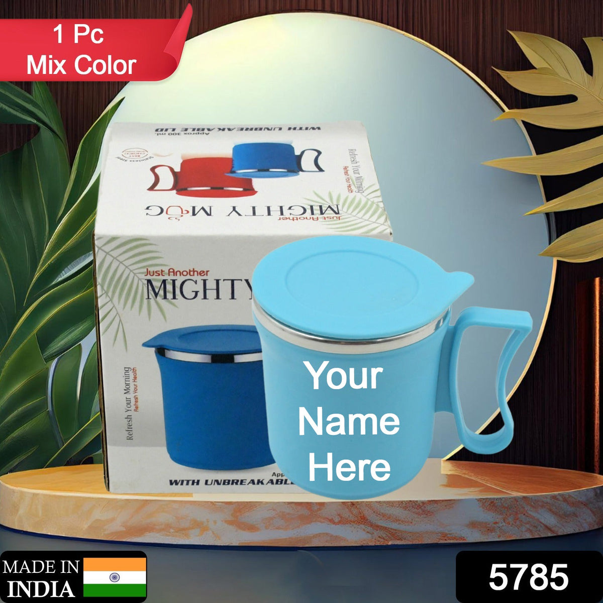 Customize 300ml Stainless Steel Mug: Insulated, Leakproof Lid, Hot/Cold Drinks (Mix Color)