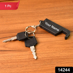 Customized Plastic Keychain with Mobile Stand