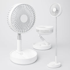 TELESCOPIC ELECTRIC DESKTOP FAN, HEIGHT ADJUSTABLE, FOLDABLE & PORTABLE FOR TRAVEL/CARRY | SILENT TABLE TOP PERSONAL FAN FOR BEDSIDE, OFFICE TABLE (Battery Not Include)