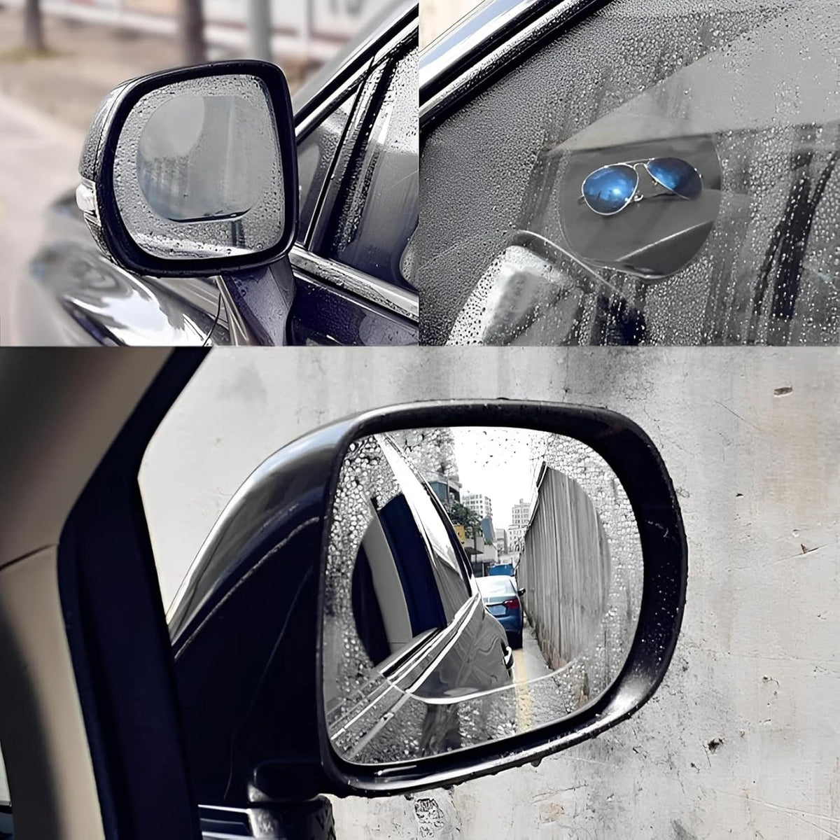 Anti-Fog & Anti-Scratch Rearview Car Mirror Film â€“ HD Clear Protective Sticker for Safe Driving (1 Pc)