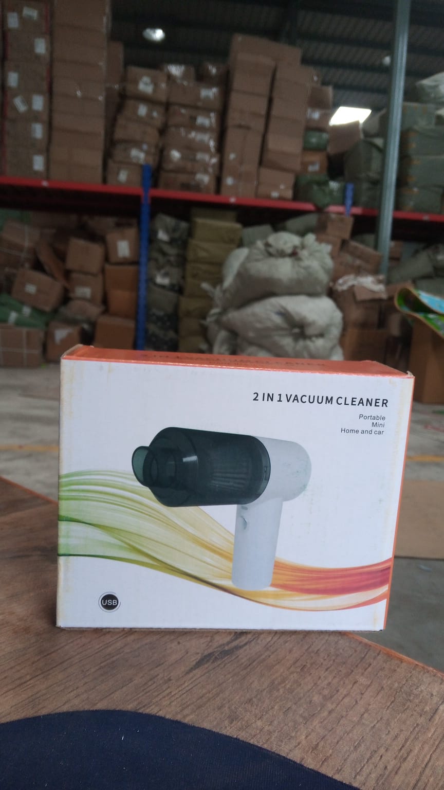 2 in 1 Wireless Vacuum Cleaner â€“ 120W Handheld USB Rechargeable for Home & Car (1 Pc)