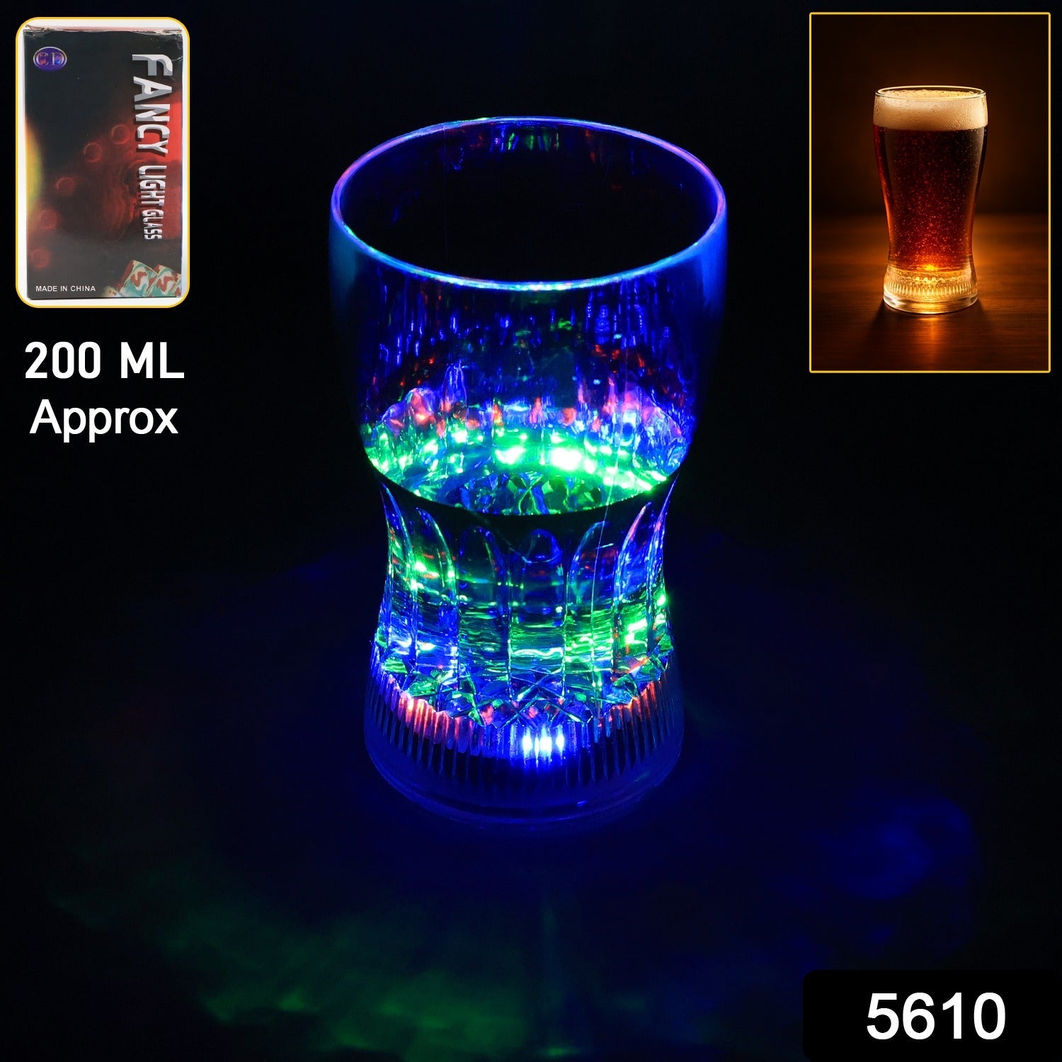 Color Changing LED Plastic Fancy Glass