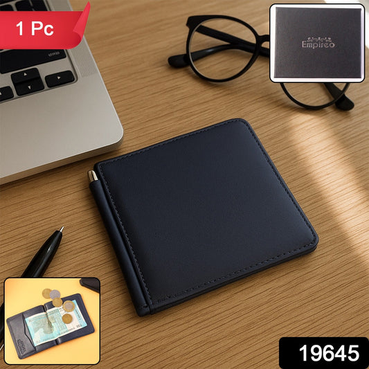 Menâ€™s slim bi-fold wallet packed in premium gift box