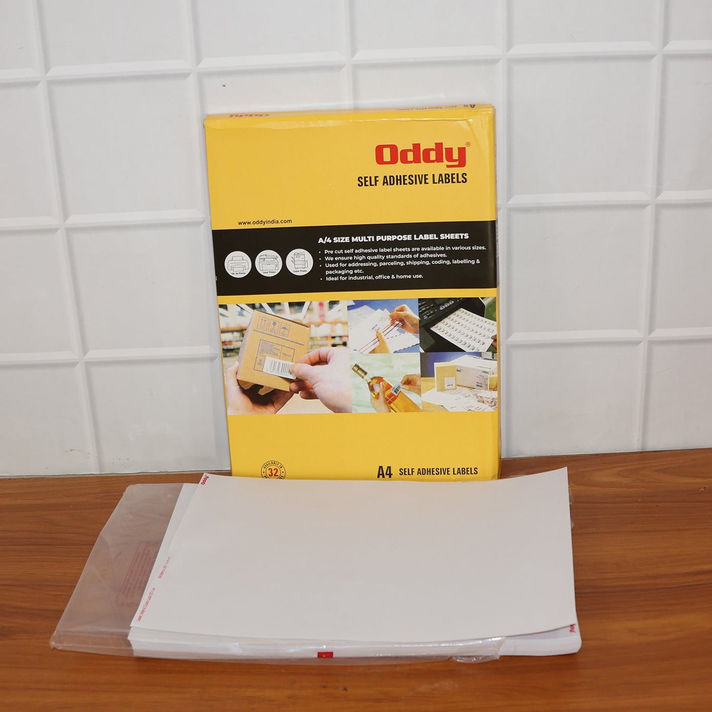 Oddy Self-Adhesive Label Sheets â€“ A4 Full-Sheet Labels (100 Sheet)