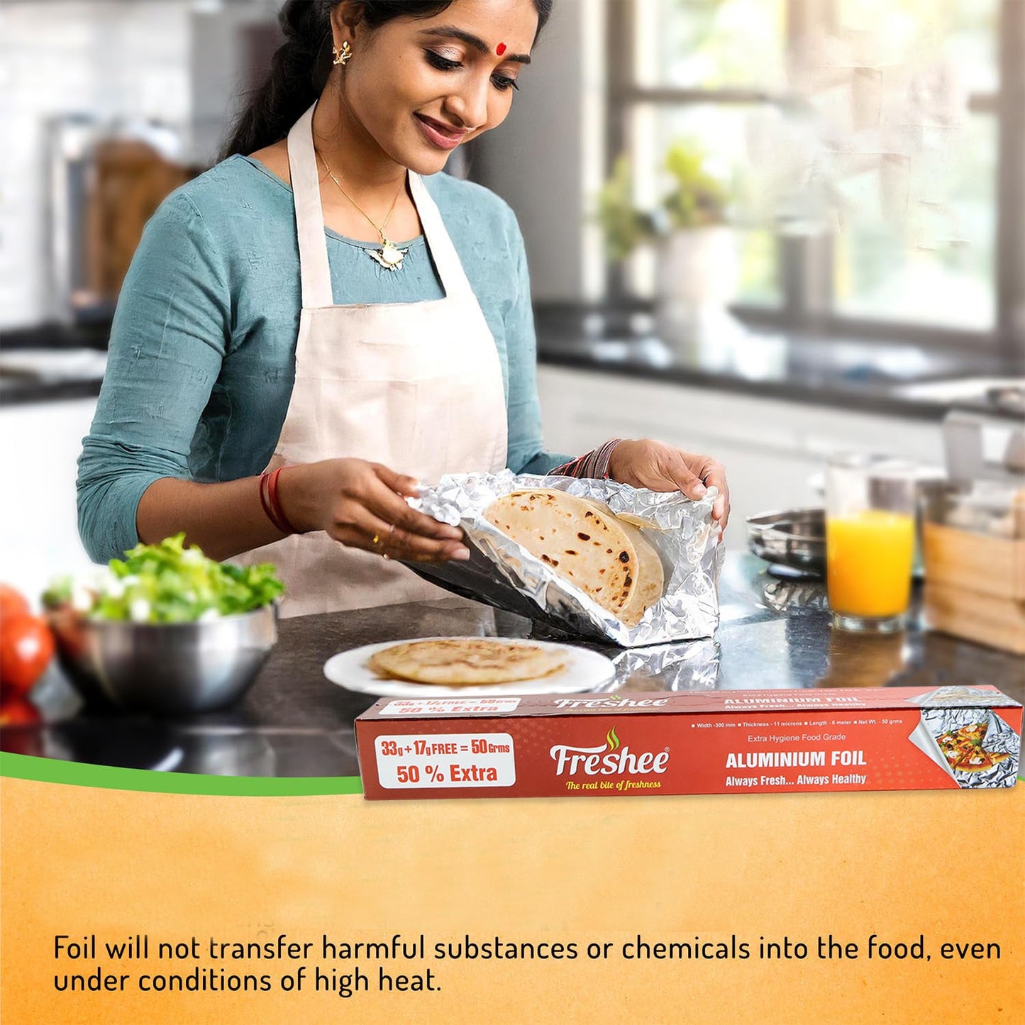 Freshee Premium Aluminium Foil â€” Twin Pack 2 Pc (Net 50 g each)