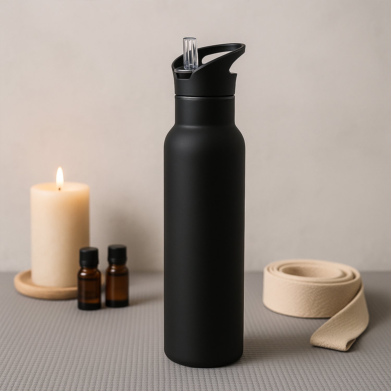 Sports Water Bottle â€“ Matte Finish Leak-Proof Reusable Bottle 900 ML Approx (1 Pc)