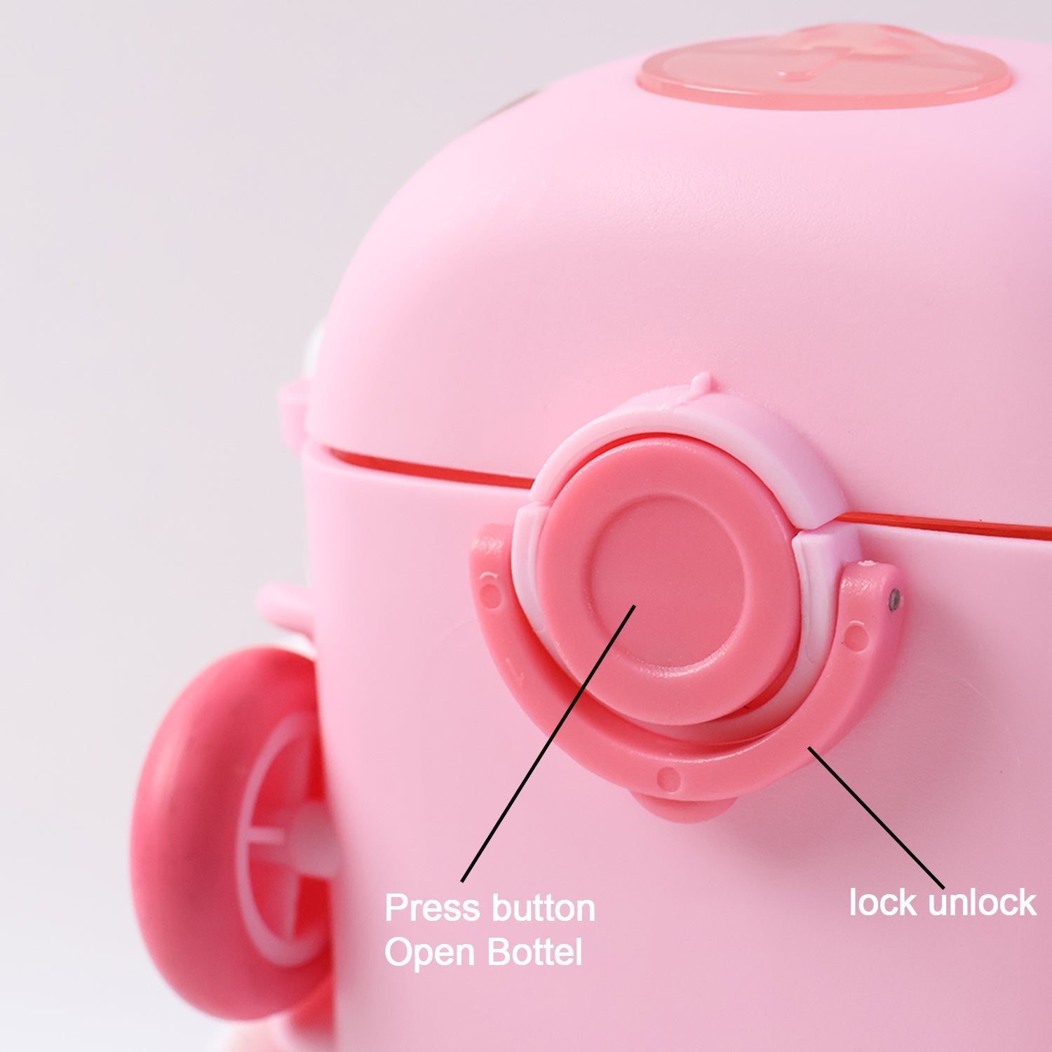 Bus Shaped Kids Water Bottle with Strap â€“ 500ml Cute Cartoon Design With Sticker