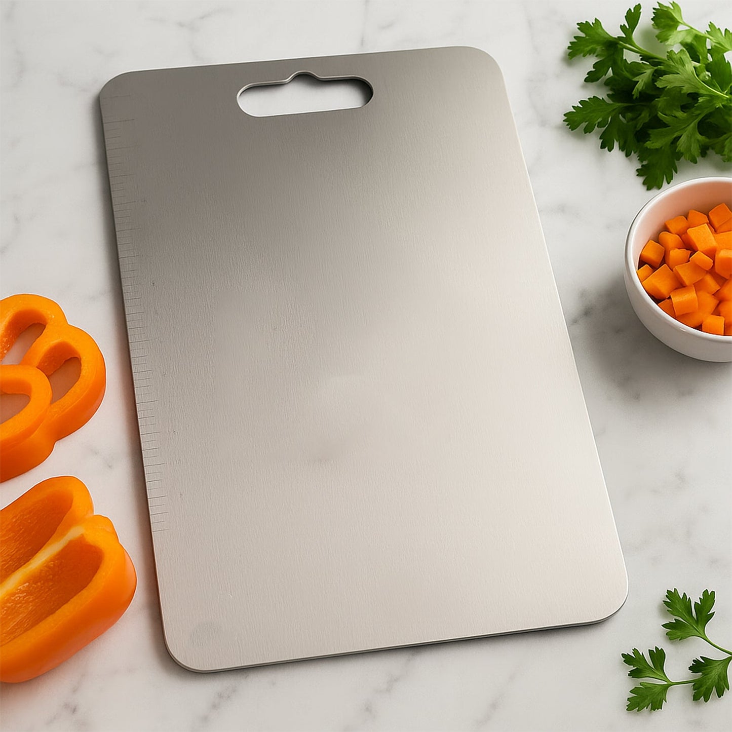 Stainless Steel Vegetable & Fruit Cutting Chopping Board (31Ã—20 Cm / 1 Pc)