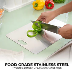 Stainless Steel Vegetable & Fruit Cutting Chopping Board (31Ã—20 Cm / 1 Pc)
