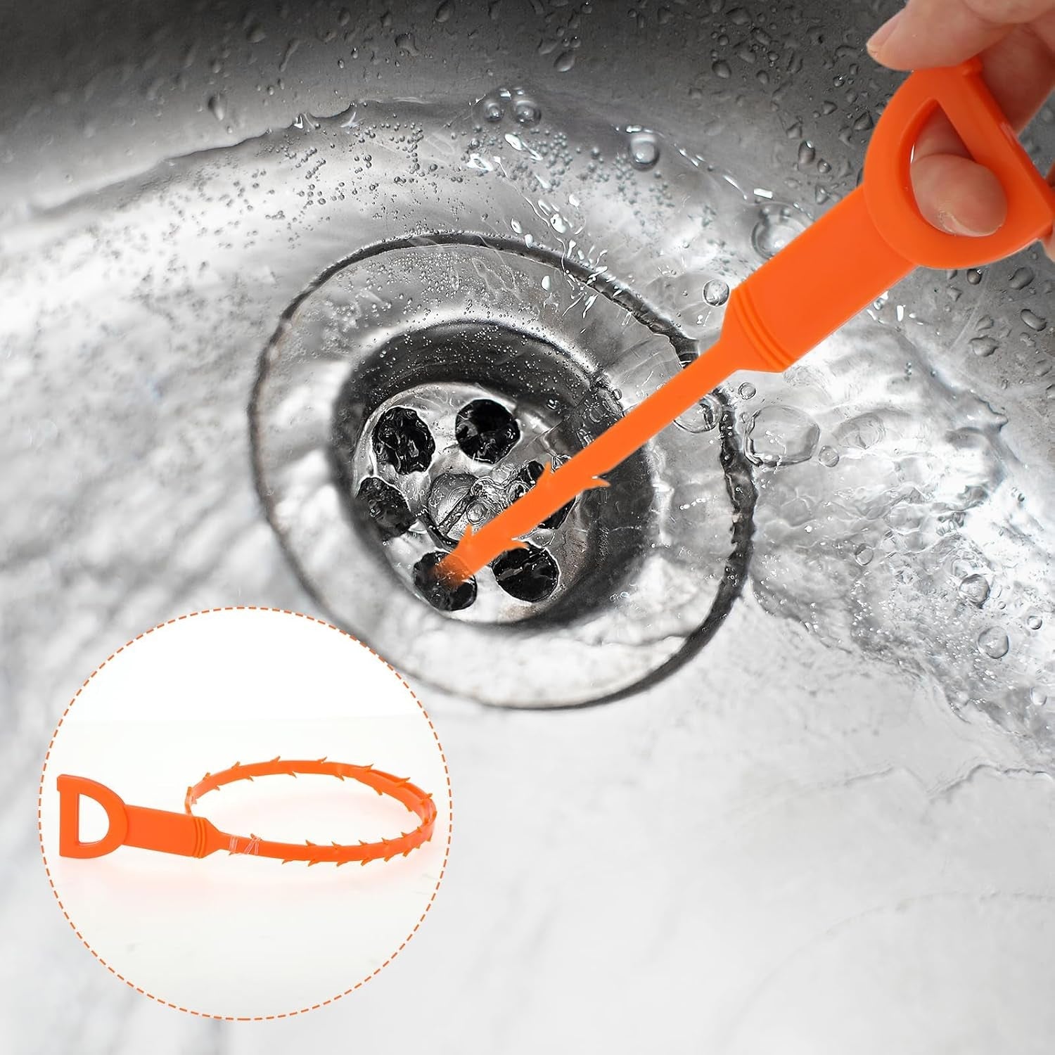 Flexible Sink & Drain Cleaning Stick â€“ 50 cm Long (Pack of 3)