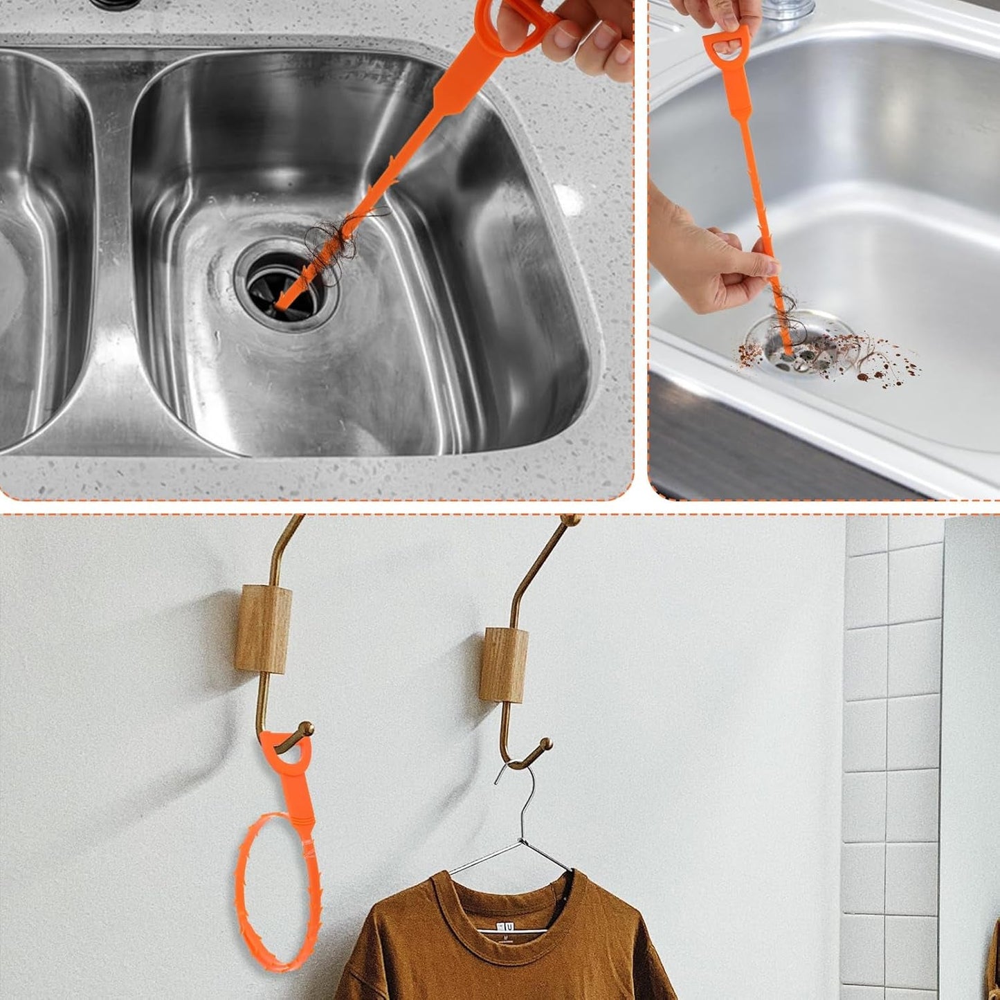 Flexible Sink & Drain Cleaning Stick â€“ 50 cm Long (Pack of 3)