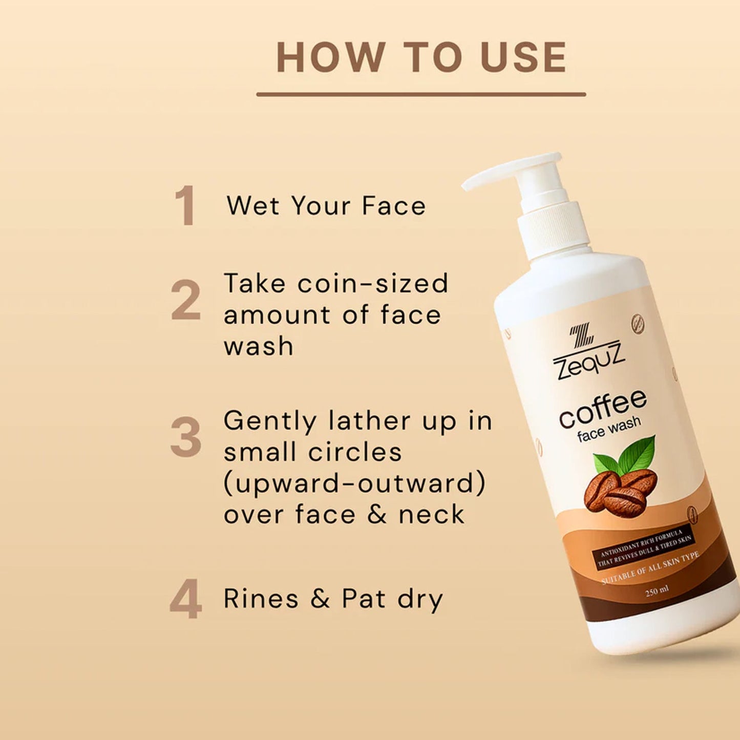 Zequz Coffee Face Wash - (1 Pc / 250 ML)