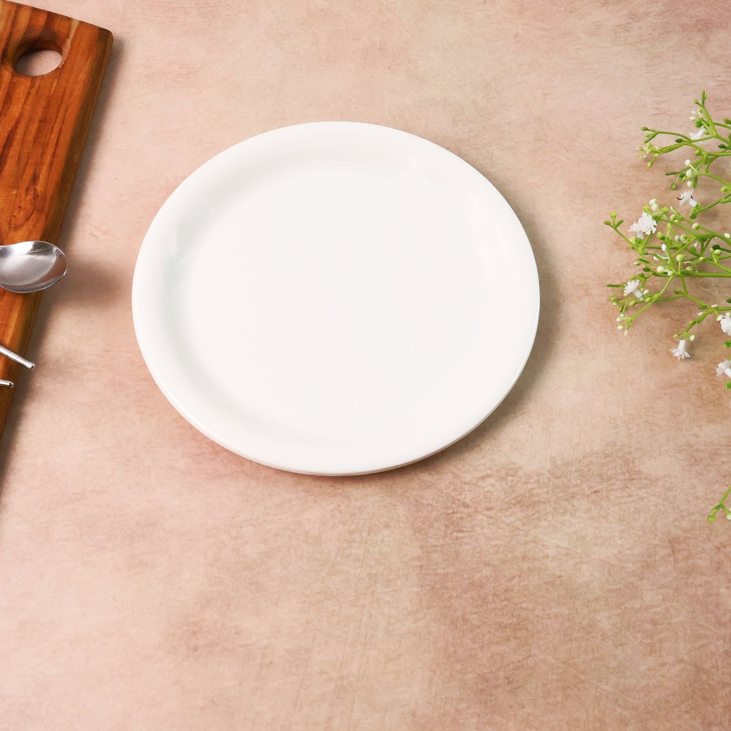 Plastic Round Dinner / Serving Plate â€“ 19 cm (1 Pc)