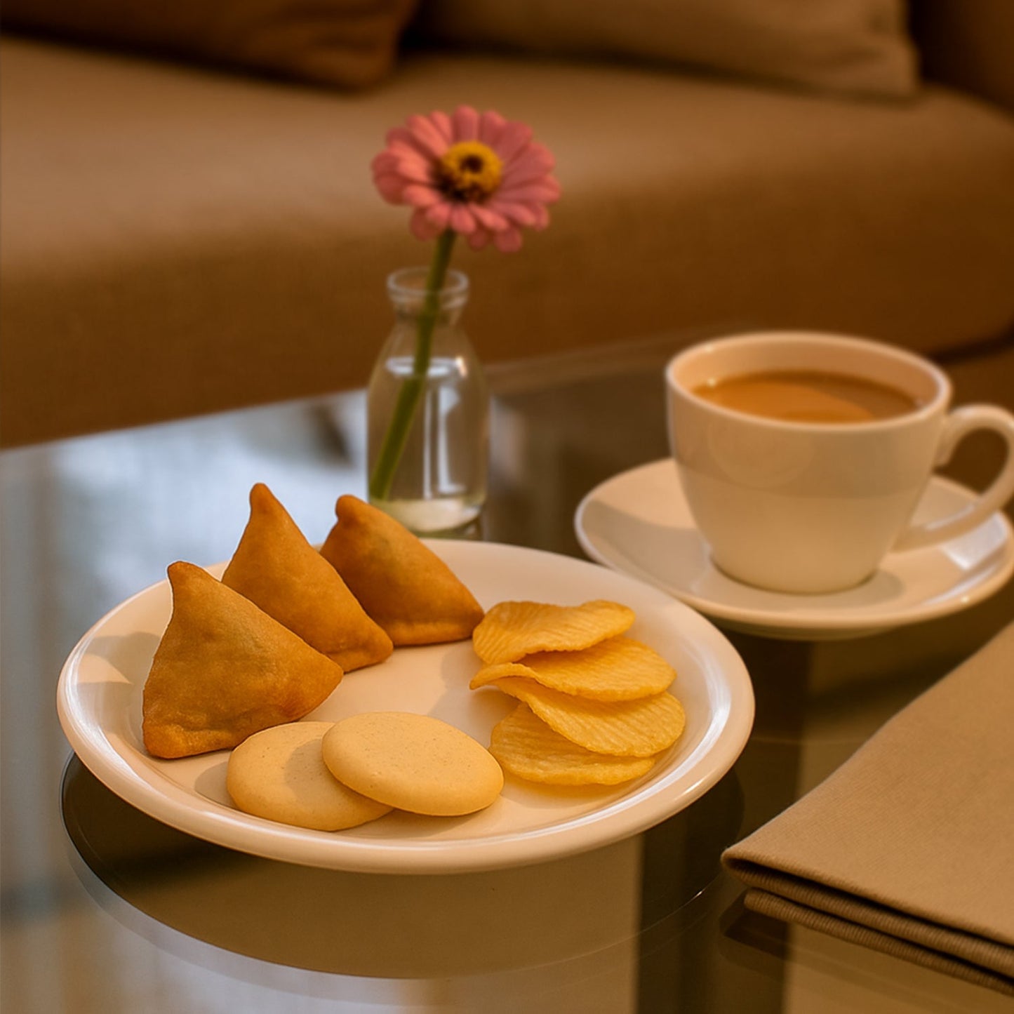 Plastic Round Dinner / Serving Plate â€“ 19 cm (1 Pc)