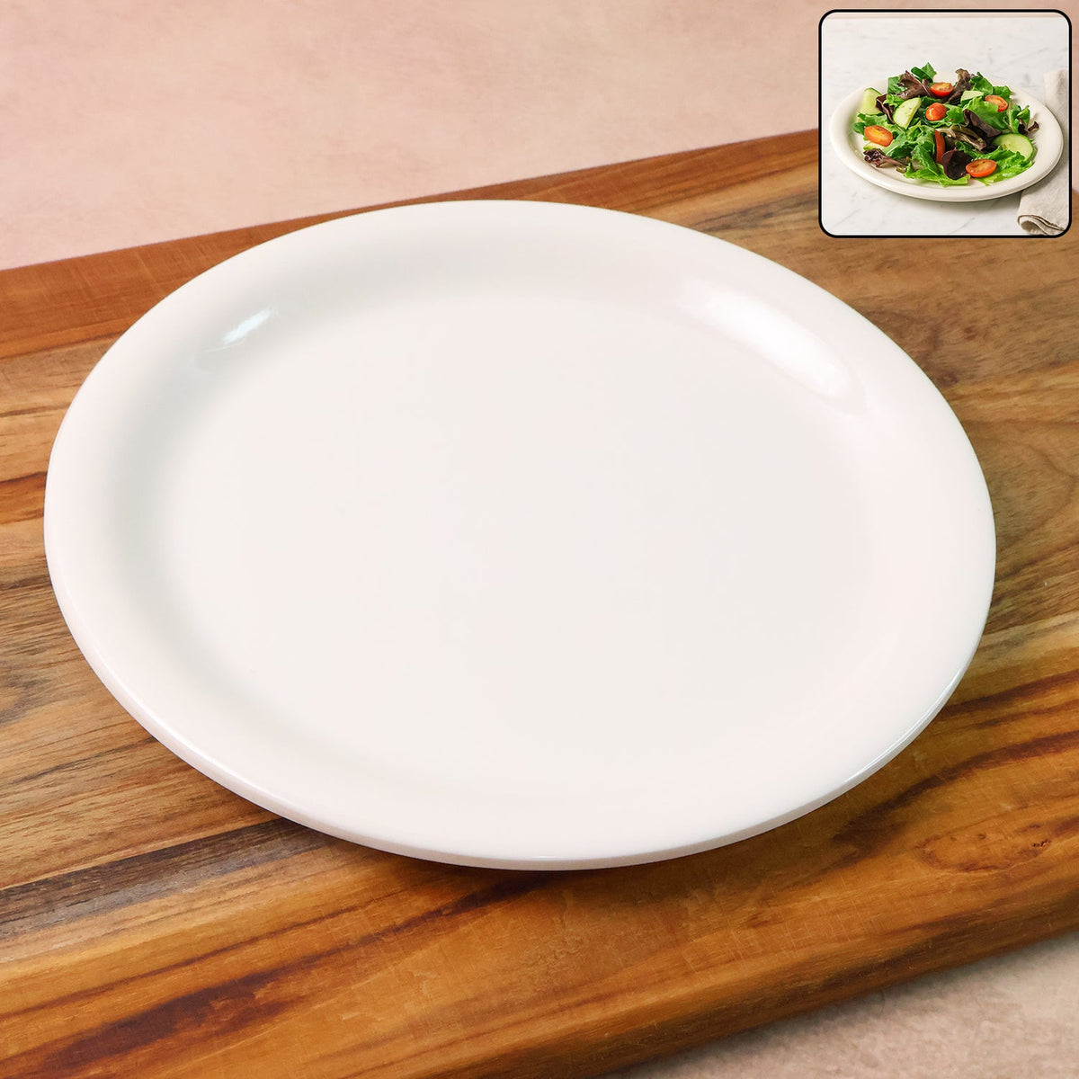 Plastic Round Dinner / Serving Plate â€“ 19 cm (1 Pc)