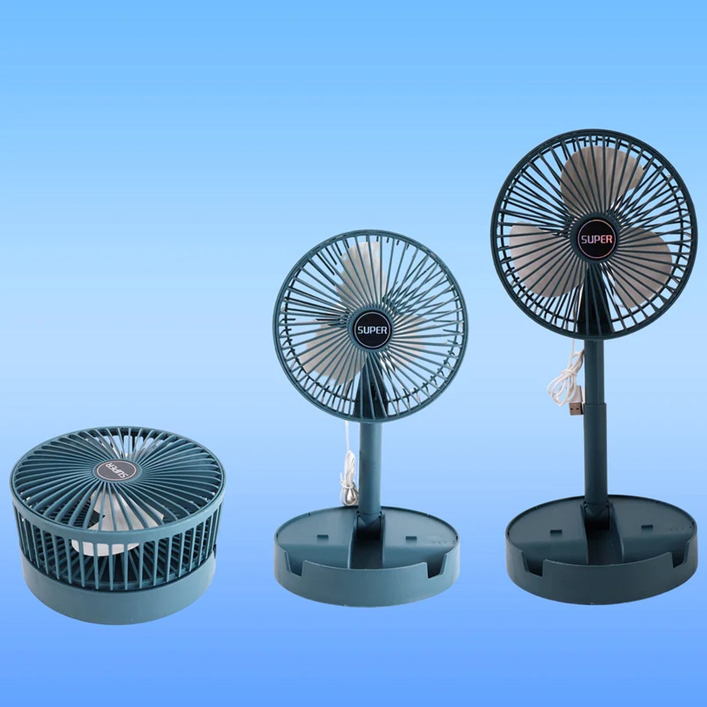 Foldable Mini Desk Fan with Adjustable Height and Angle (1 Pc)