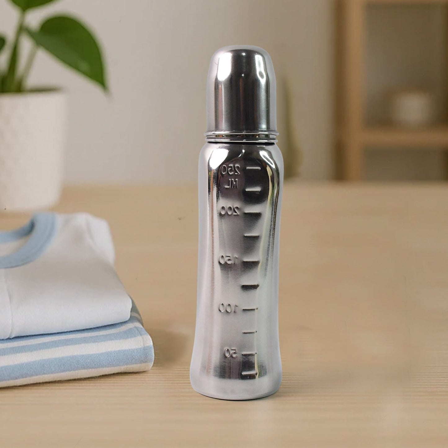 Supermom Lion Stainless Steel Feeding Bottle â€“ 250ml