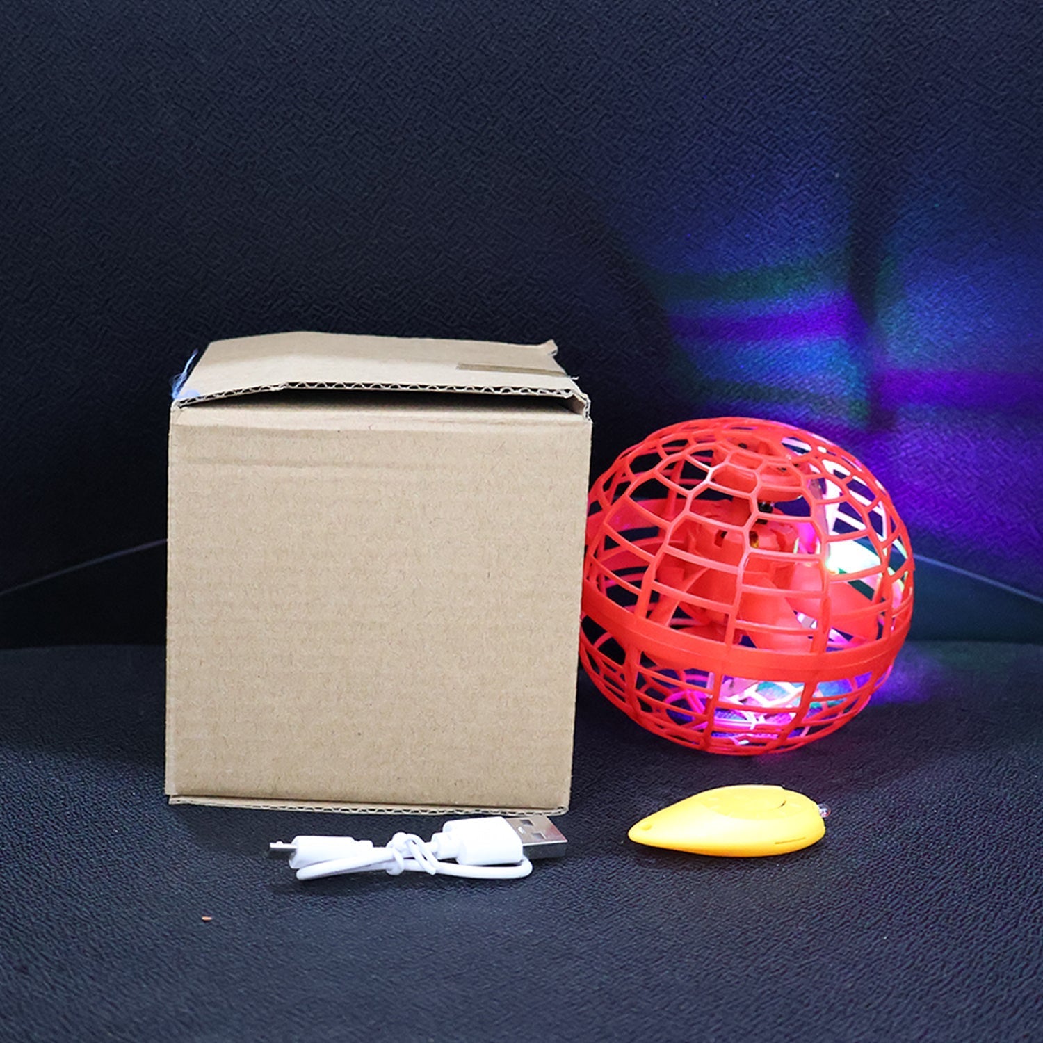 Flying Ball Toys, USB Rechargeable Built-in RGB Lights 360Â°Rotating Magic Controller