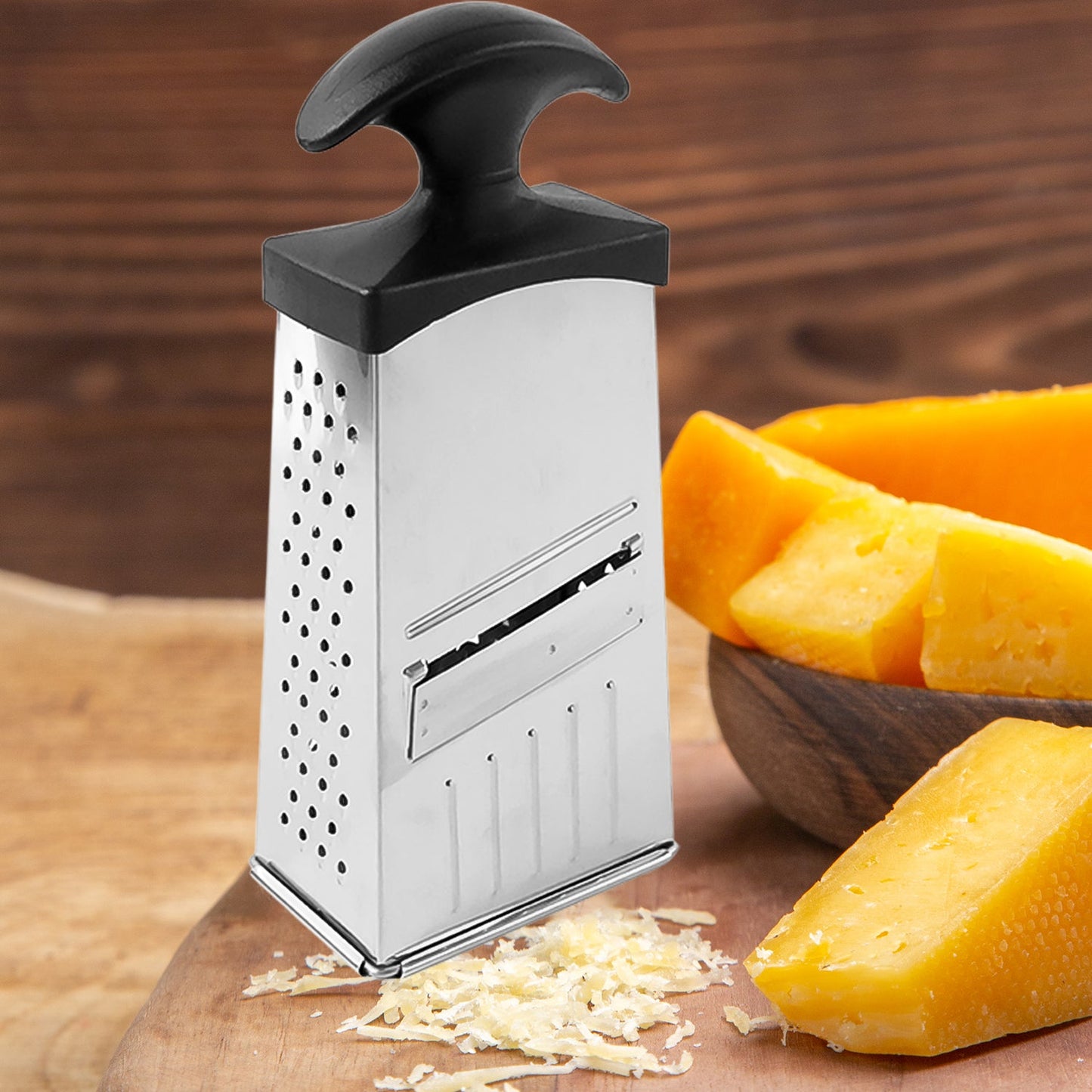 Compact Grater & Slicer with Non-Slip Handle 