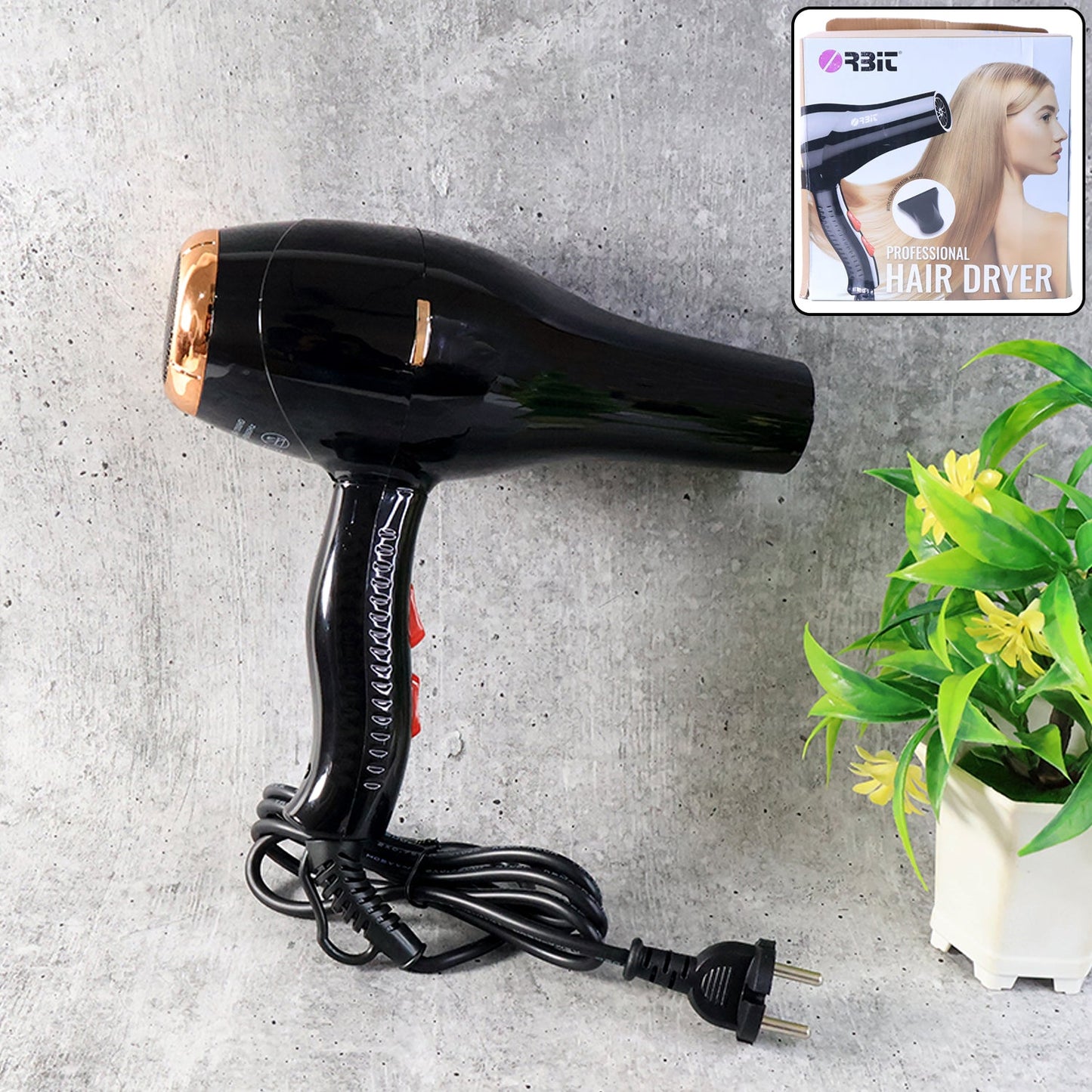 Orbit Professional Electric Hair Dryer with Concentrator Nozzle (1 Pc)