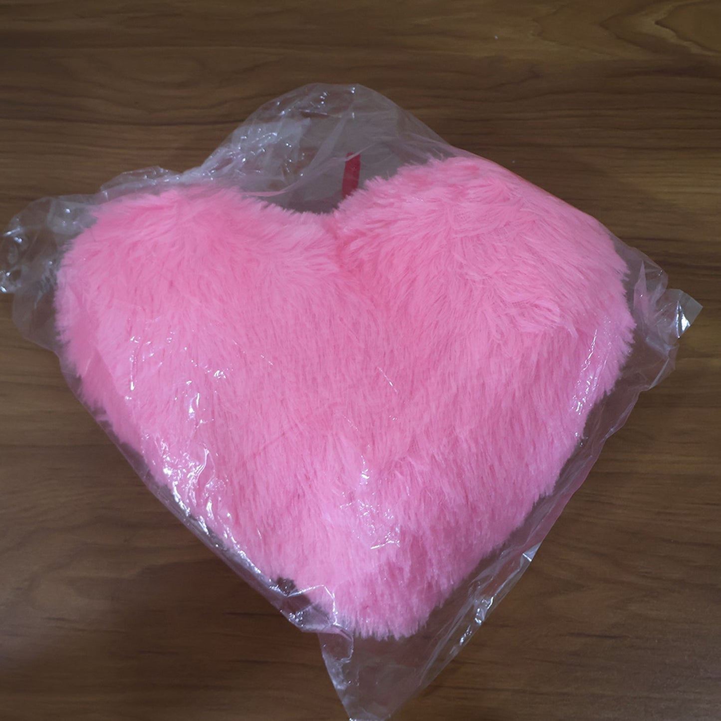 Soft Plush Heart Shape Cushion with "I Love You" (1 Pc)
