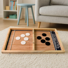 Wooden Board Game Set â€“ Ludo, Snakes & Ladders, and Desktop Football (3-in-1)