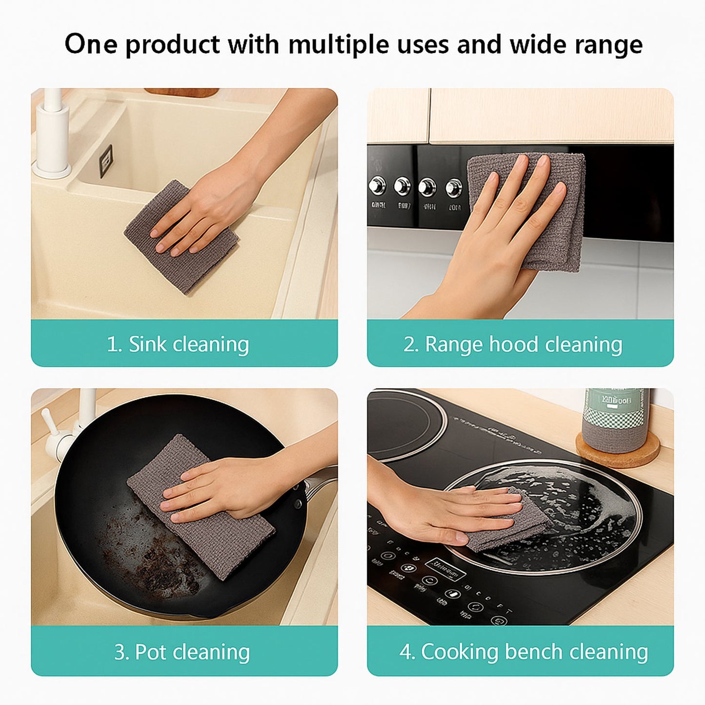 Disposable Kitchen Cleaning Cloth Roll â€“ 25 Sheets (23x19 cm)