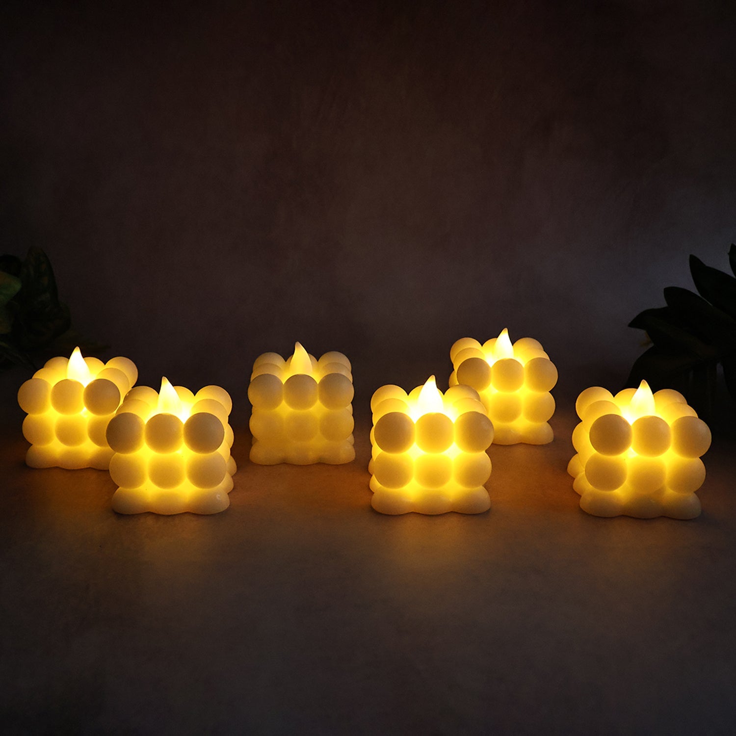 Decorative LED Bubble Candles (6 Pc / Set)