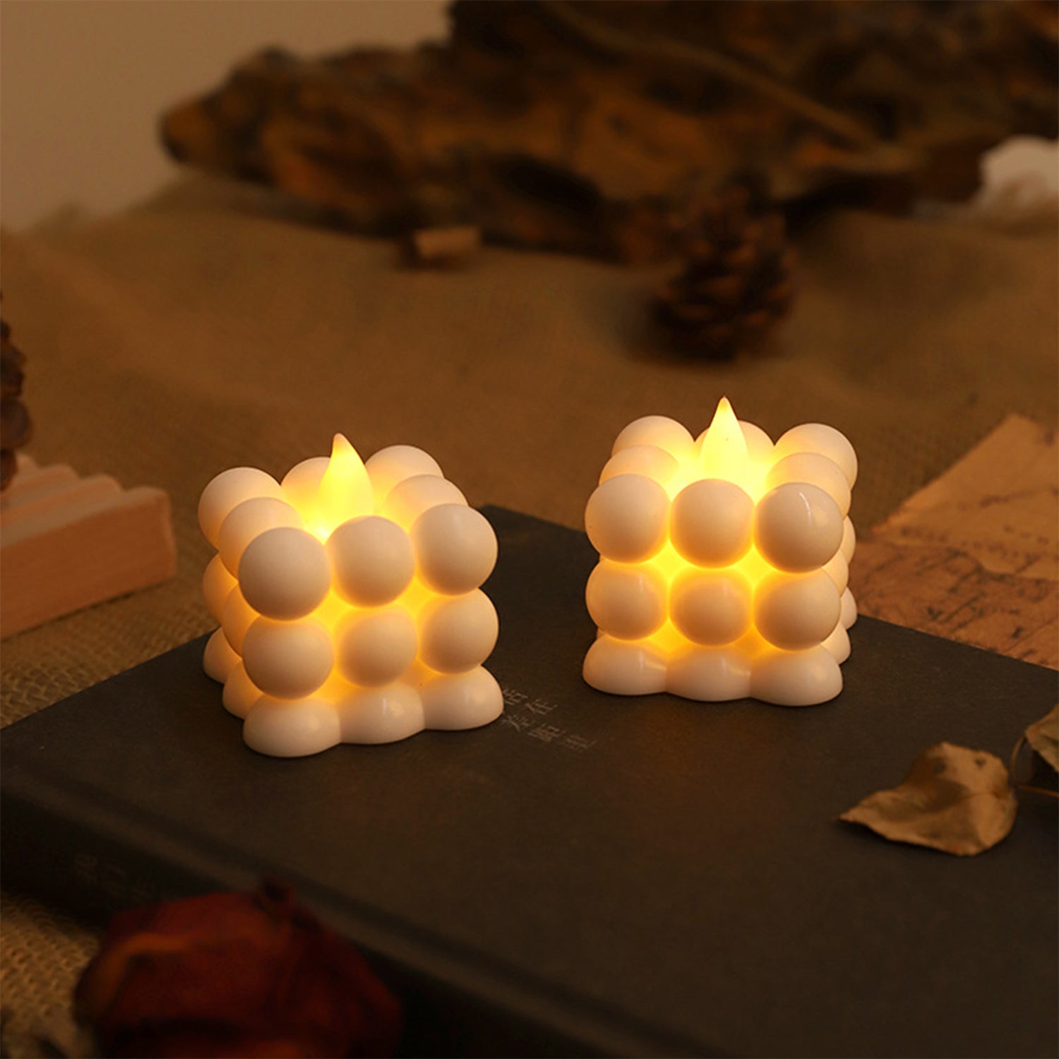 Decorative LED Bubble Candles (6 Pc / Set)