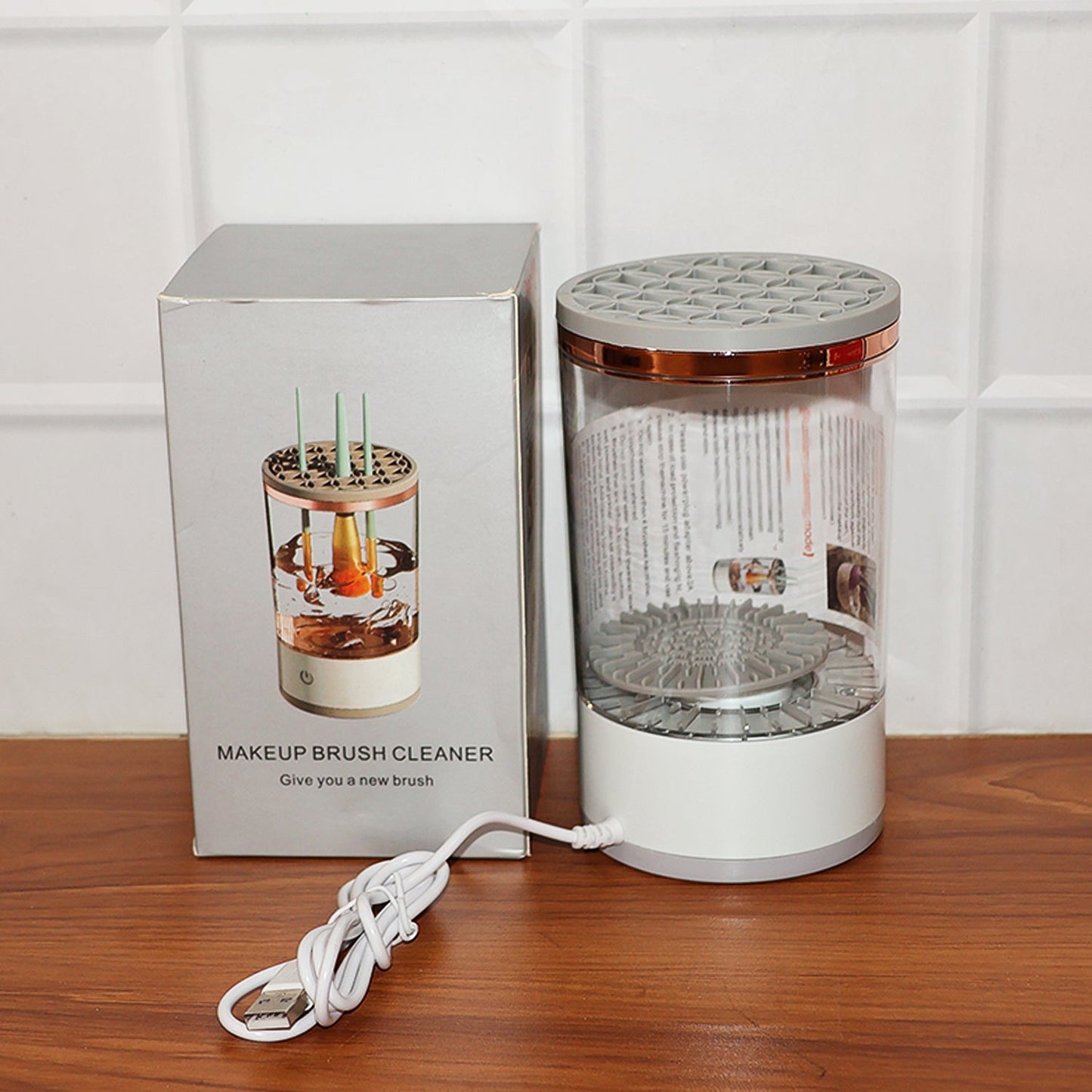 Electric Makeup Brush Cleaner and Dryer â€“ Automatic USB Rechargeable Brush Washing Machine