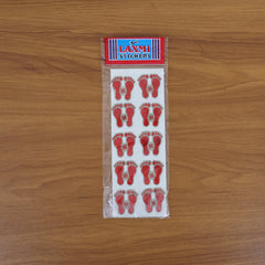 Decorative Goddess Laxmi Footprint Sticker - (Set)