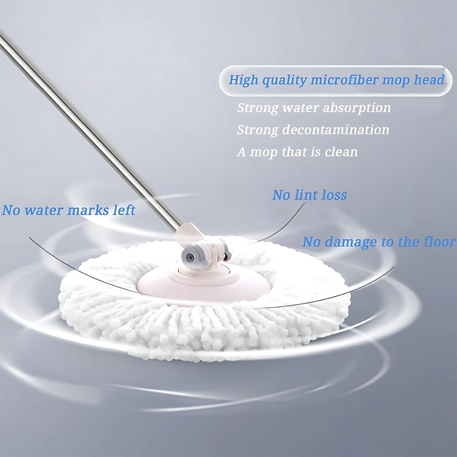 Microfiber Spin Mop Refill Head 360Â° Rotating Mop (5 Pc)
