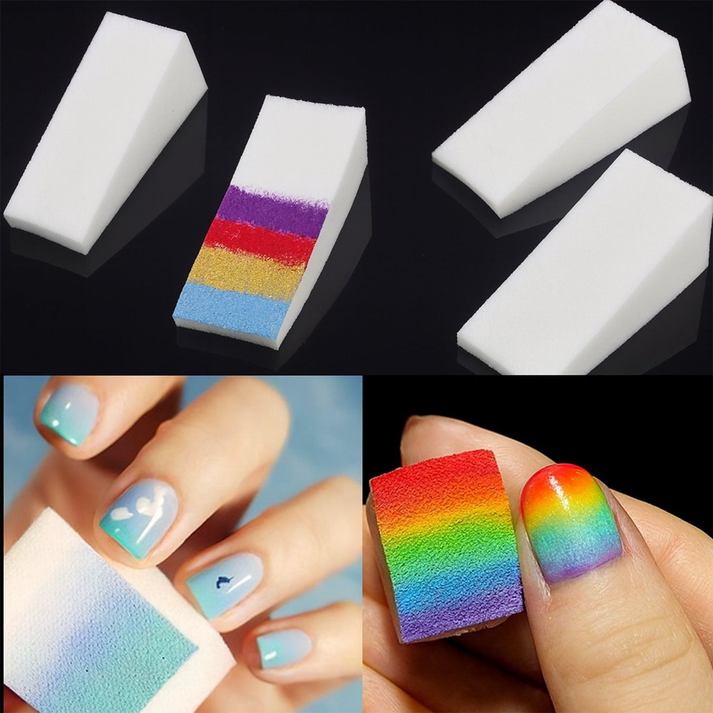 10 Pcs Nail Buffer Blocks â€“ Professional Manicure & Pedicure Nail Polishing Sponge