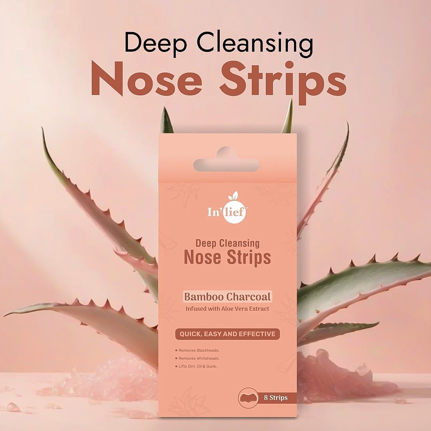 Inâ€™lief Bamboo Charcoal Pore Cleansing Nose Strips