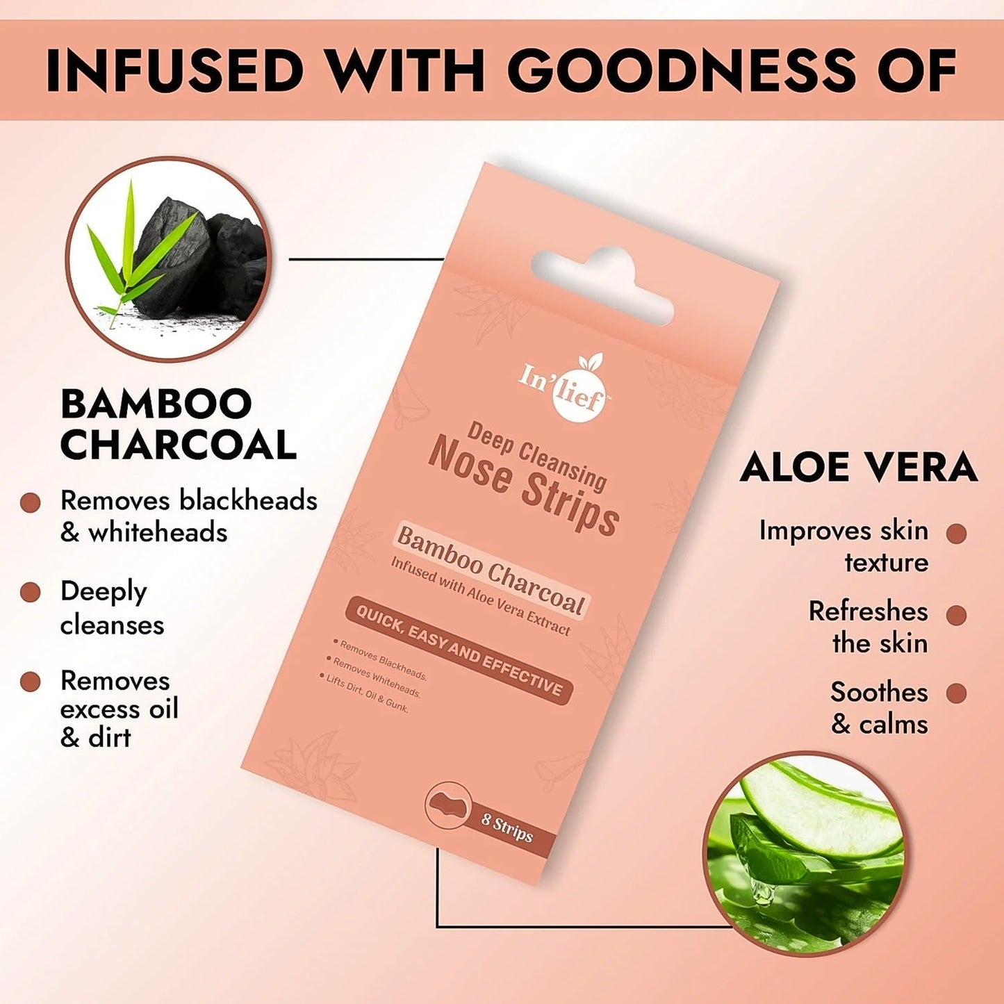 Inâ€™lief Deep Cleansing Bamboo Charcoal Nose Pack