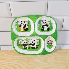 Kids 4-Compartment Melamine Partition Plate (1 Pc / 24Ã—22 Cm)