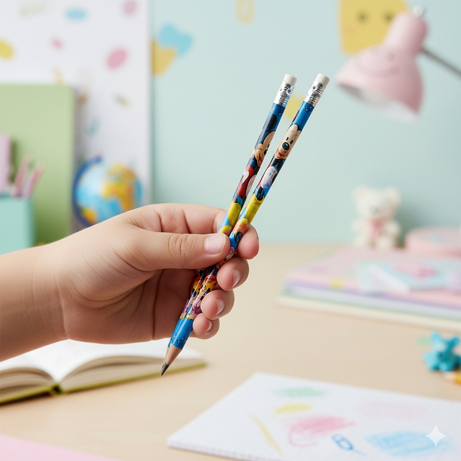 Premium Cartoon-Printed Graphite Pencils Set of 12 Pc