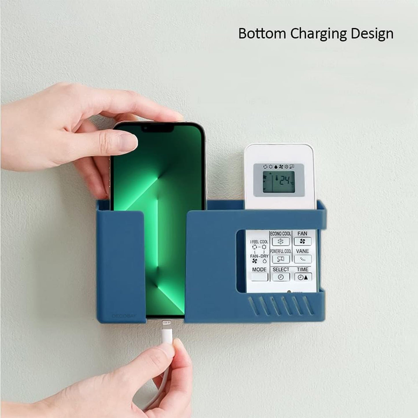 Wall Mounted Multi-Purpose Storage Holder â€“ Mobile and Remote Control Organizer (1 Pc)