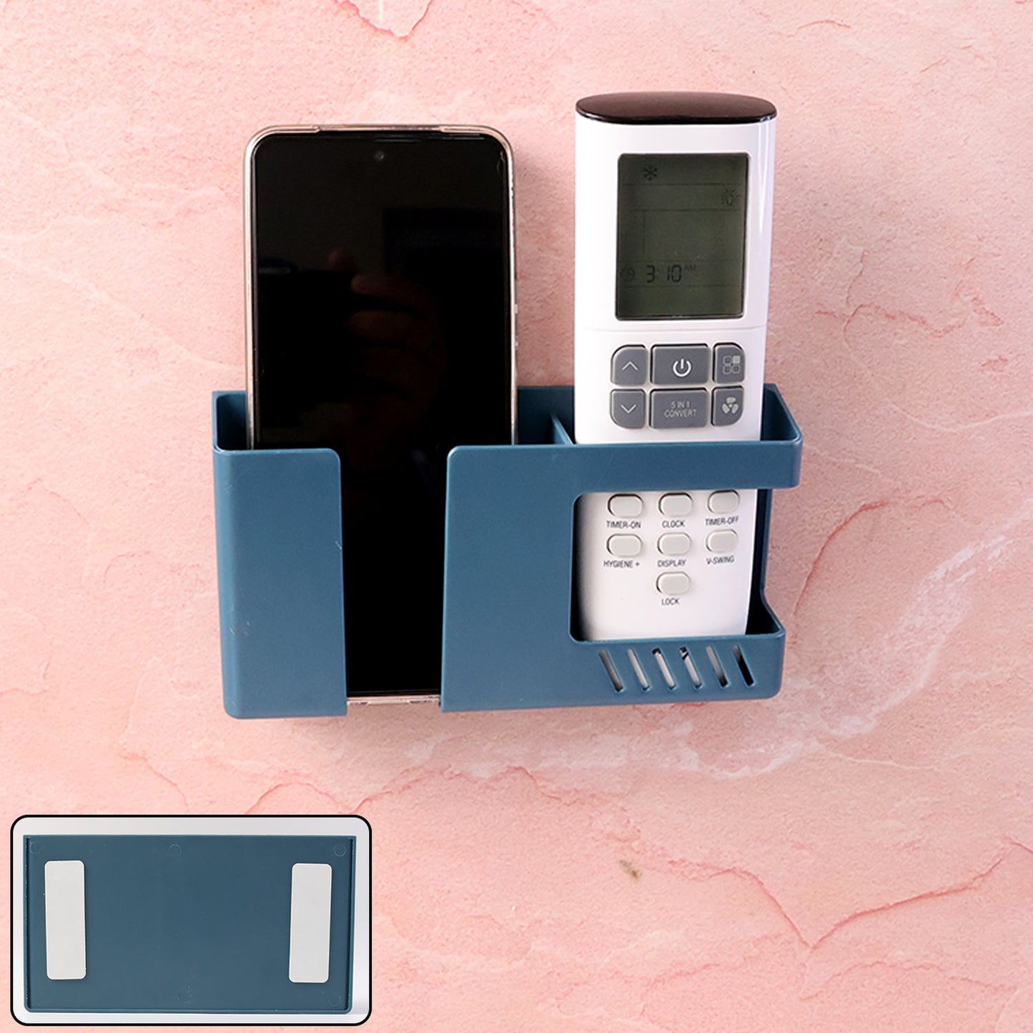 Wall Mounted Multi-Purpose Storage Holder â€“ Mobile and Remote Control Organizer (1 Pc)