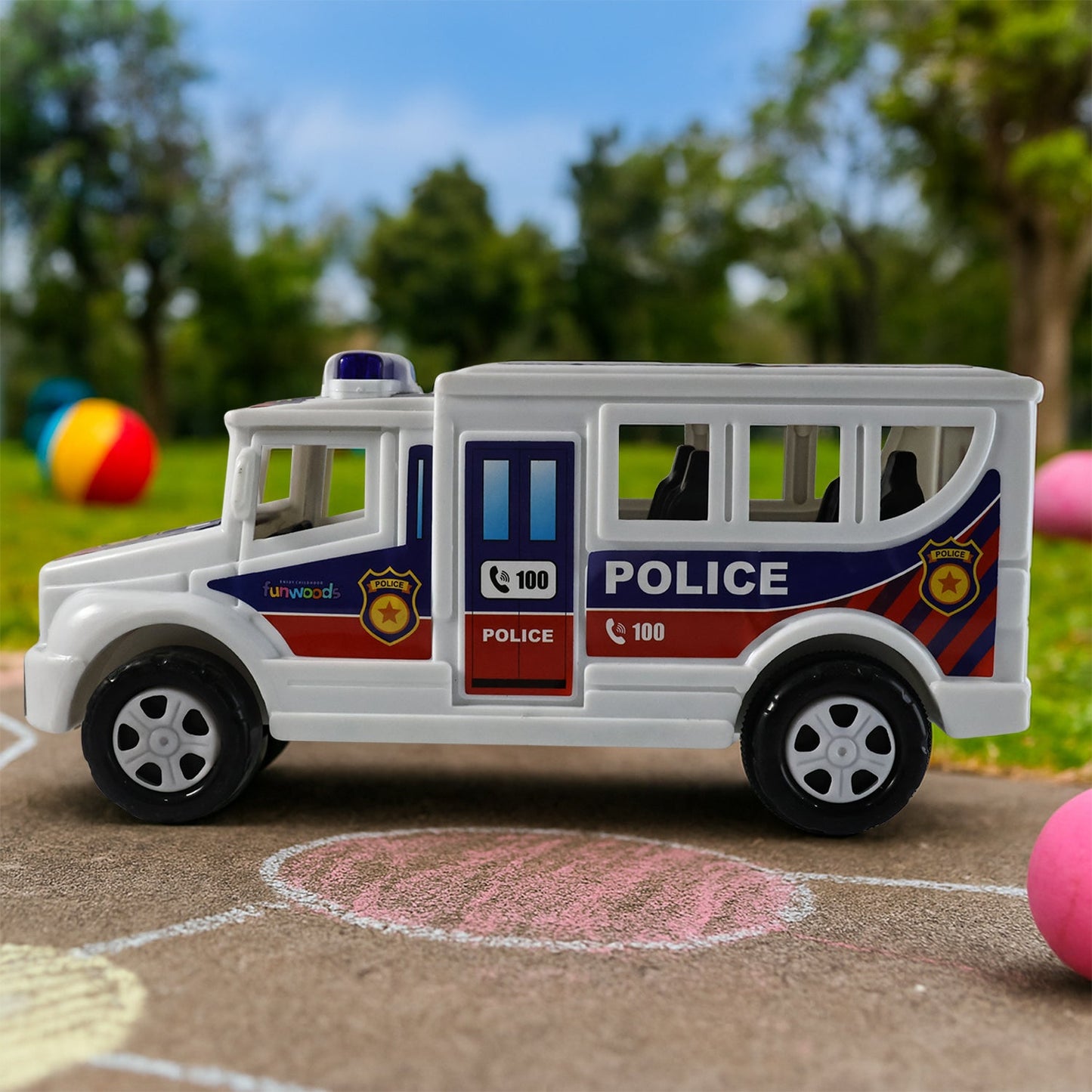 Funwoods Police Van Toy - (1 Pc)