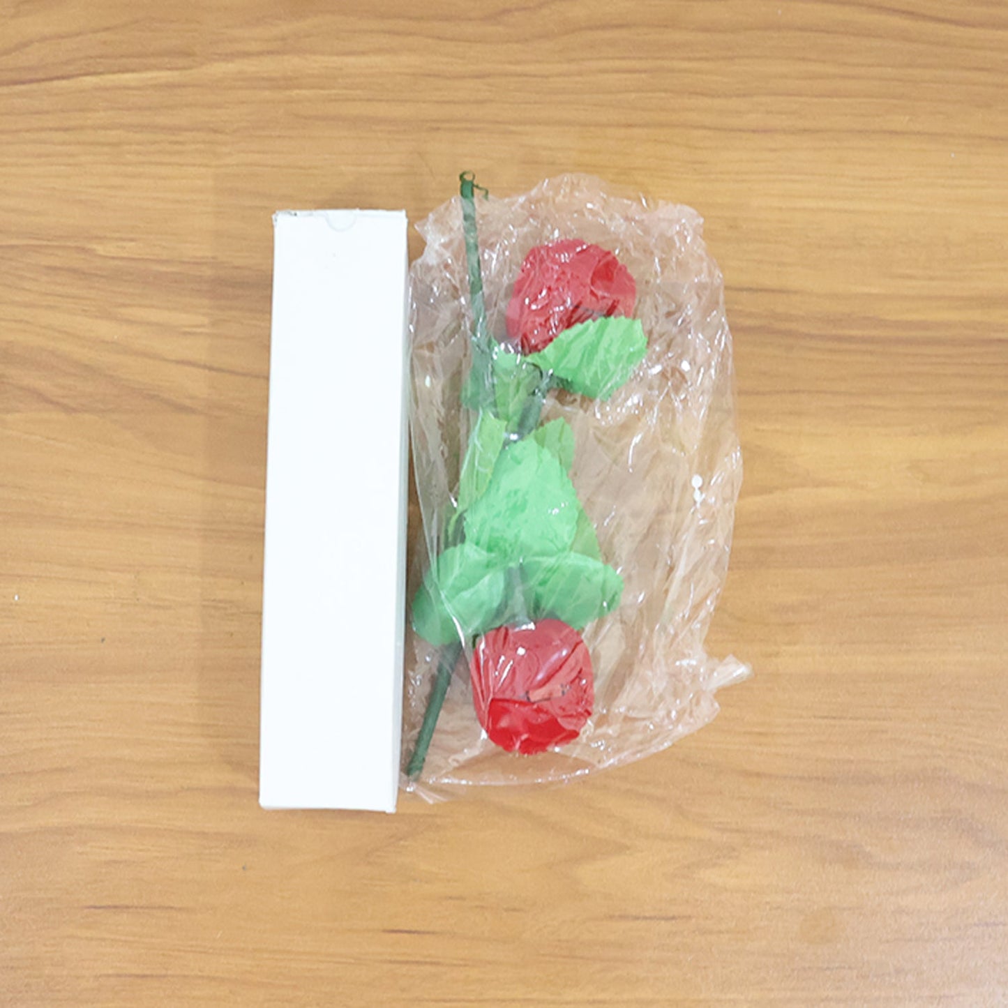 Romantic Artificial Rose Ring Box Stick â€“ 2 Piece Flower Shaped